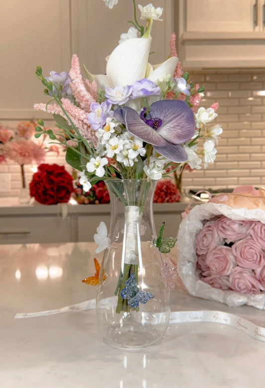 Colouful crafted butterfly Flower vase