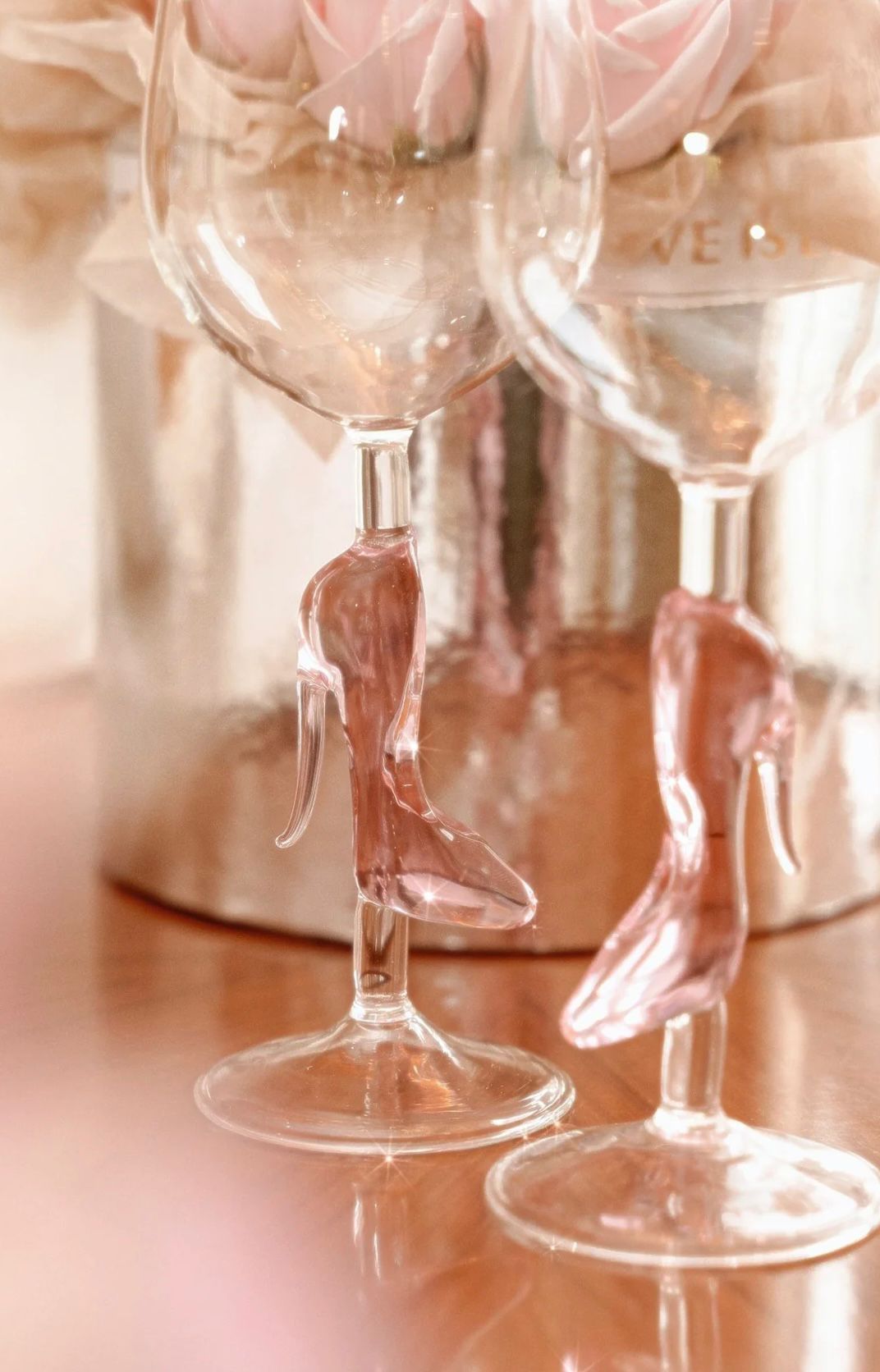 'Cinderella' shoe wine glasses set of 2