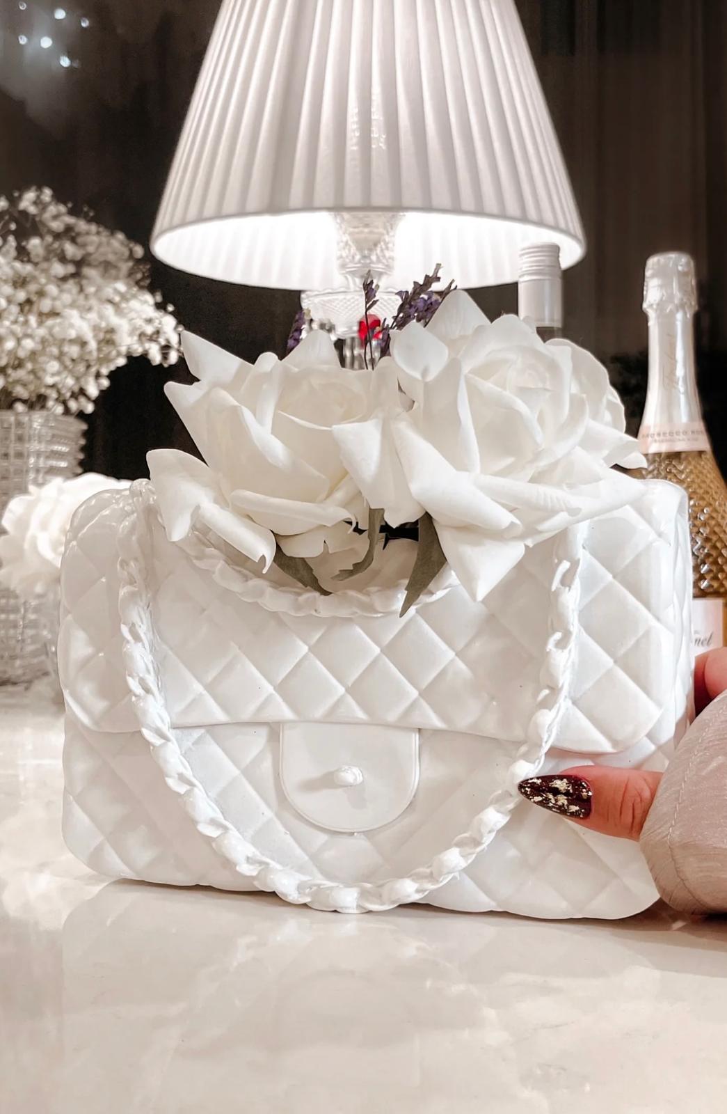 Handcrafted Channel handbag flower vase