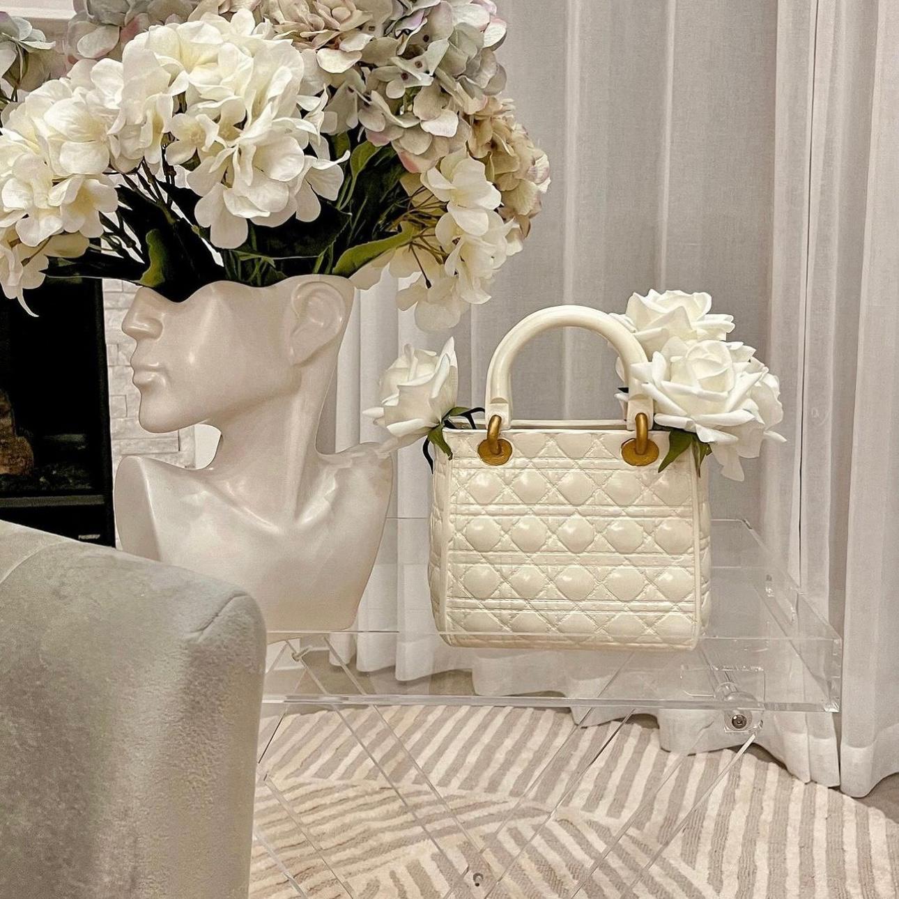 handcrafted Lady D handbag flower vase