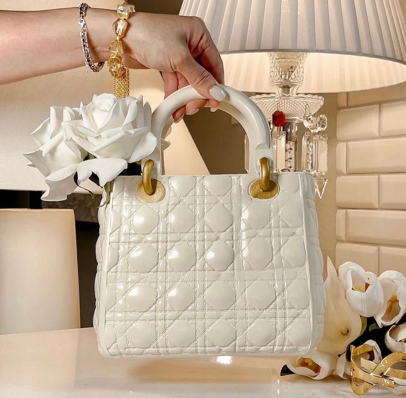 handcrafted Lady D handbag flower vase