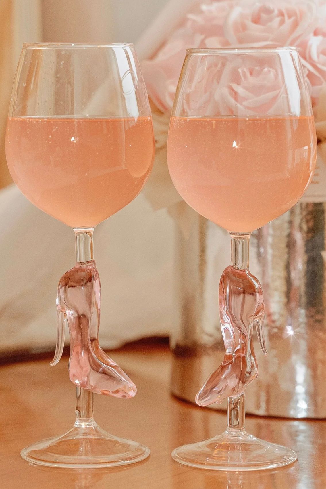 'Cinderella' shoe wine glasses set of 2